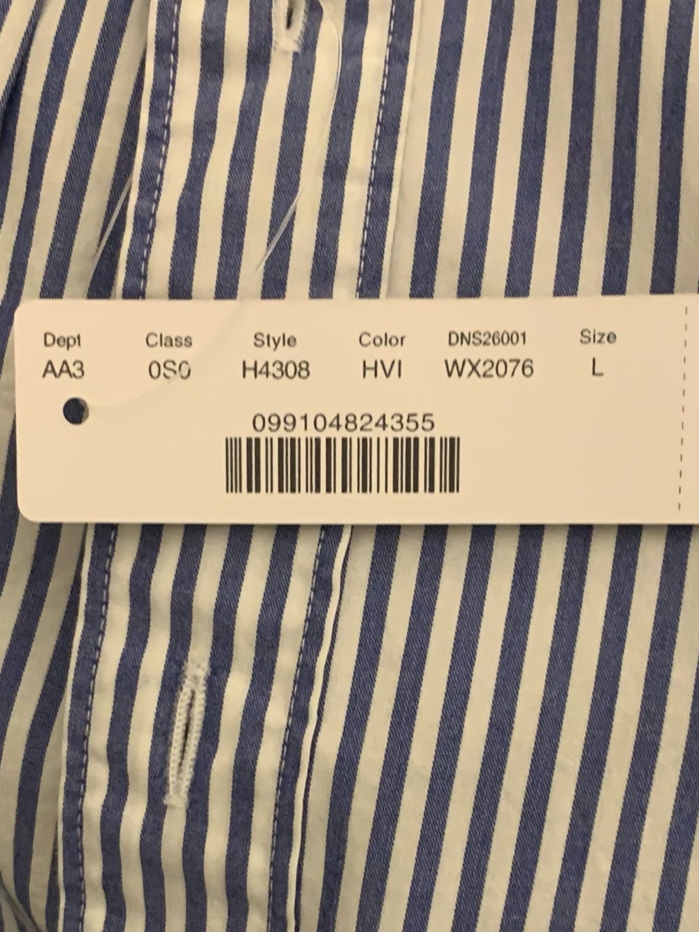 J CREW LS Slim Fit Blended Cotton Pin Striped Shirt - Picture 5 of 6